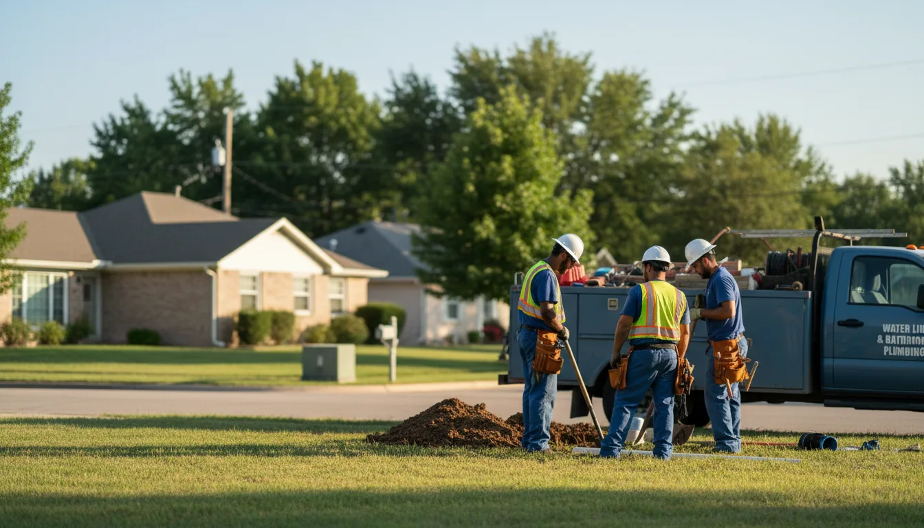Residential water line and bathroom plumbing service in Gettysburg, OH